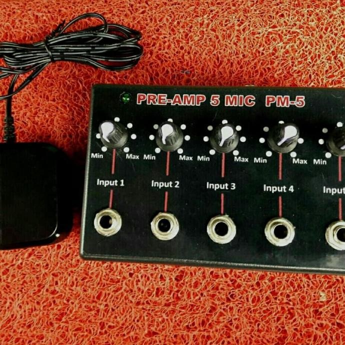 Paralel Input Mic Aktif 5 Input Mic Pm-5 Berkualitas