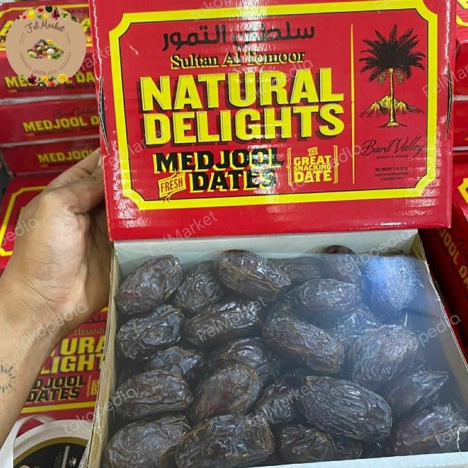 

Kurma Medjool Dates Natural Delights Jumbo 1Kg/Box Qwertystore322
