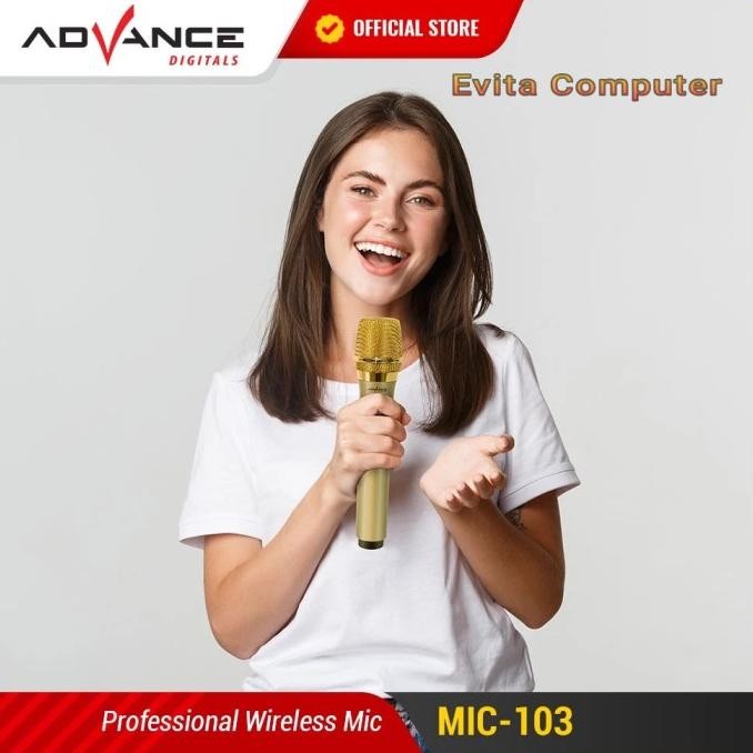 ADVANCE MIC-103 MICROPHONE WIRELESS SINGLE MIC BLUETOOTH TANPA KABEL