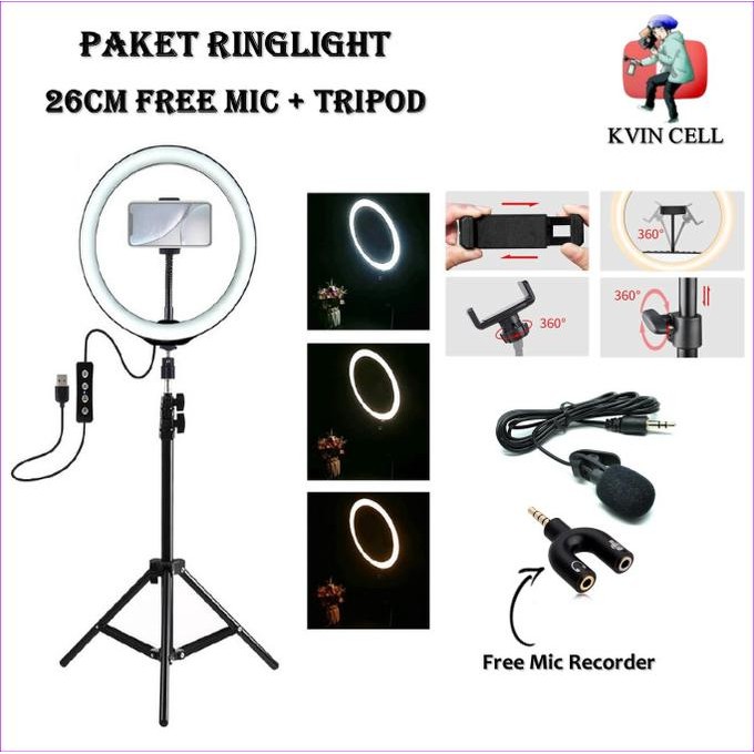 RING LIGHT TRIPOD / RING LIGHT / RING LIGHT BESAR / MIC YOUTUBER