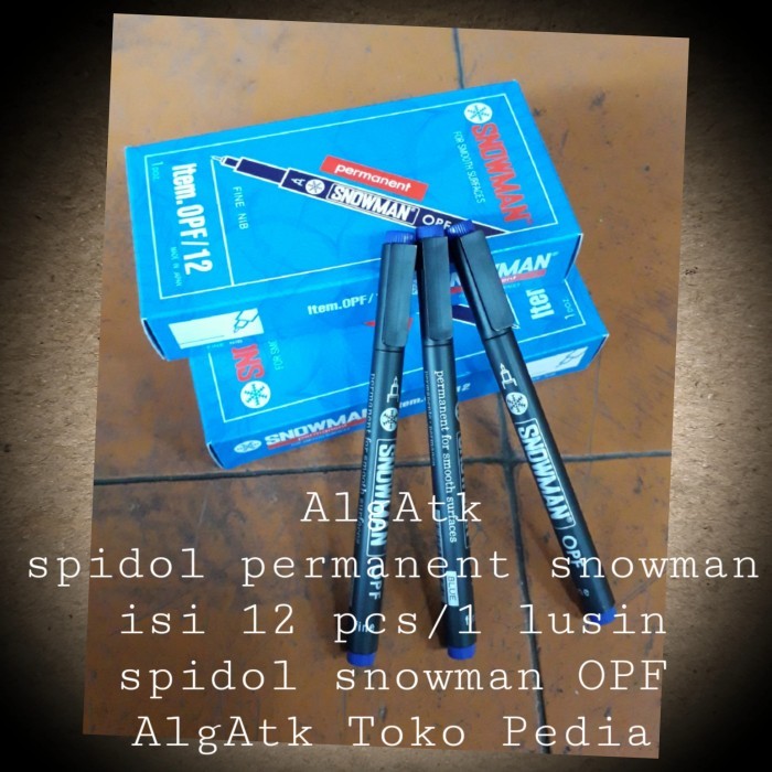 

spidol permanent snowman OPF isi 12 pcs
