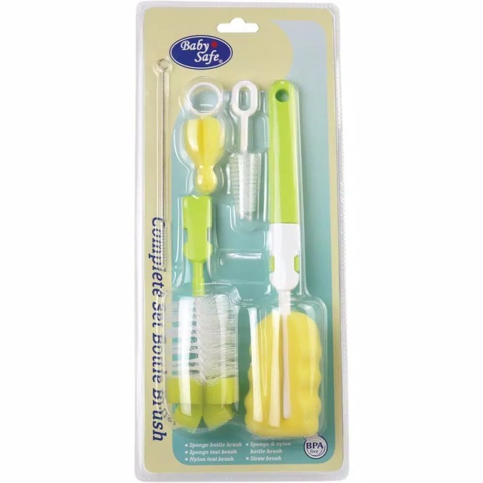 BS369 BabySafe Complete Set Bottle Brush Green