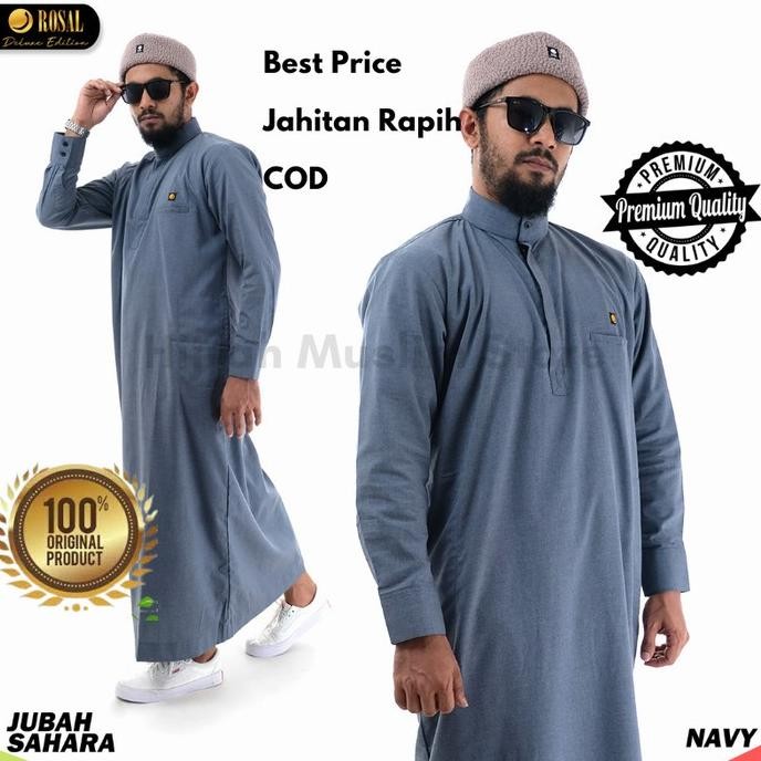 MURAH  Baju Gamis Jubah Pria Katun Al Haramain Big Size Jumbo Pria Terlaris