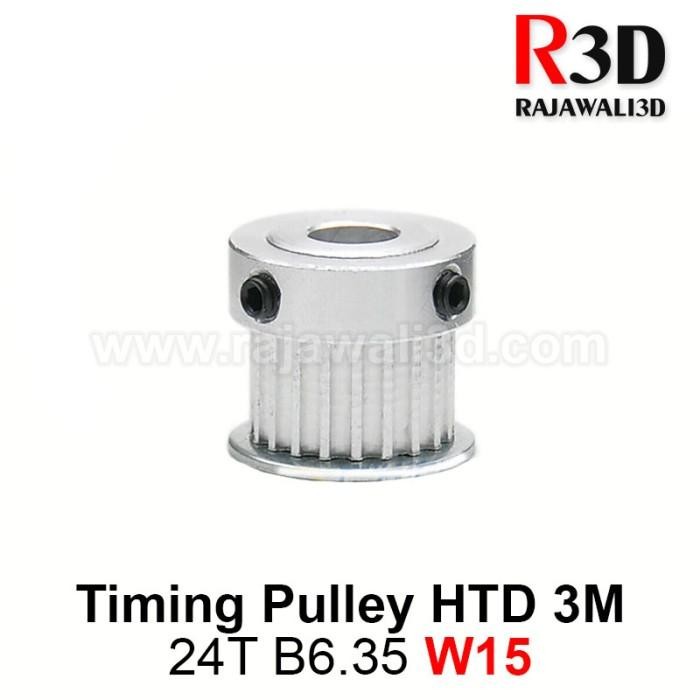 HTD3M Timing Pulley 24 Teeth Bore 6.35mm Belt 15mm