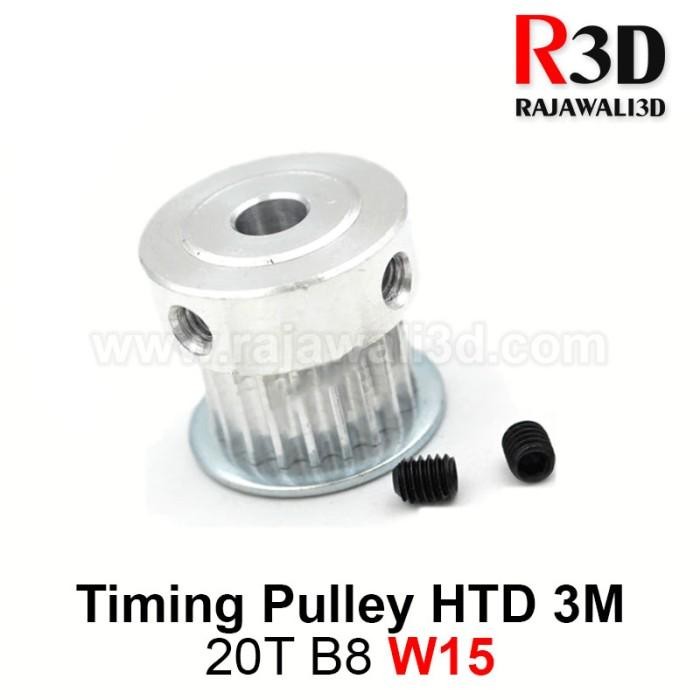 HTD3M Timing Pulley 20 Teeth Bore 8mm Belt 15mm