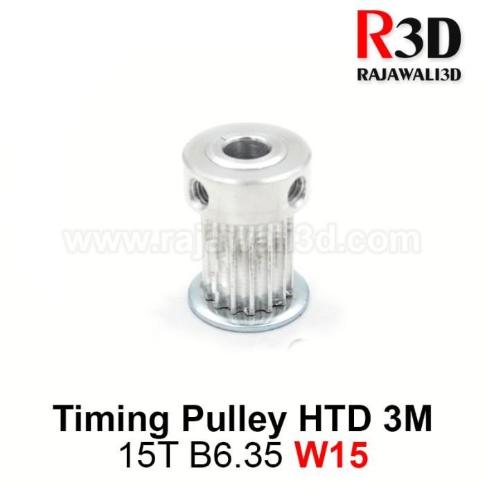HTD3M Timing Pulley 15 Teeth Bore 6.35mm Belt 15mm