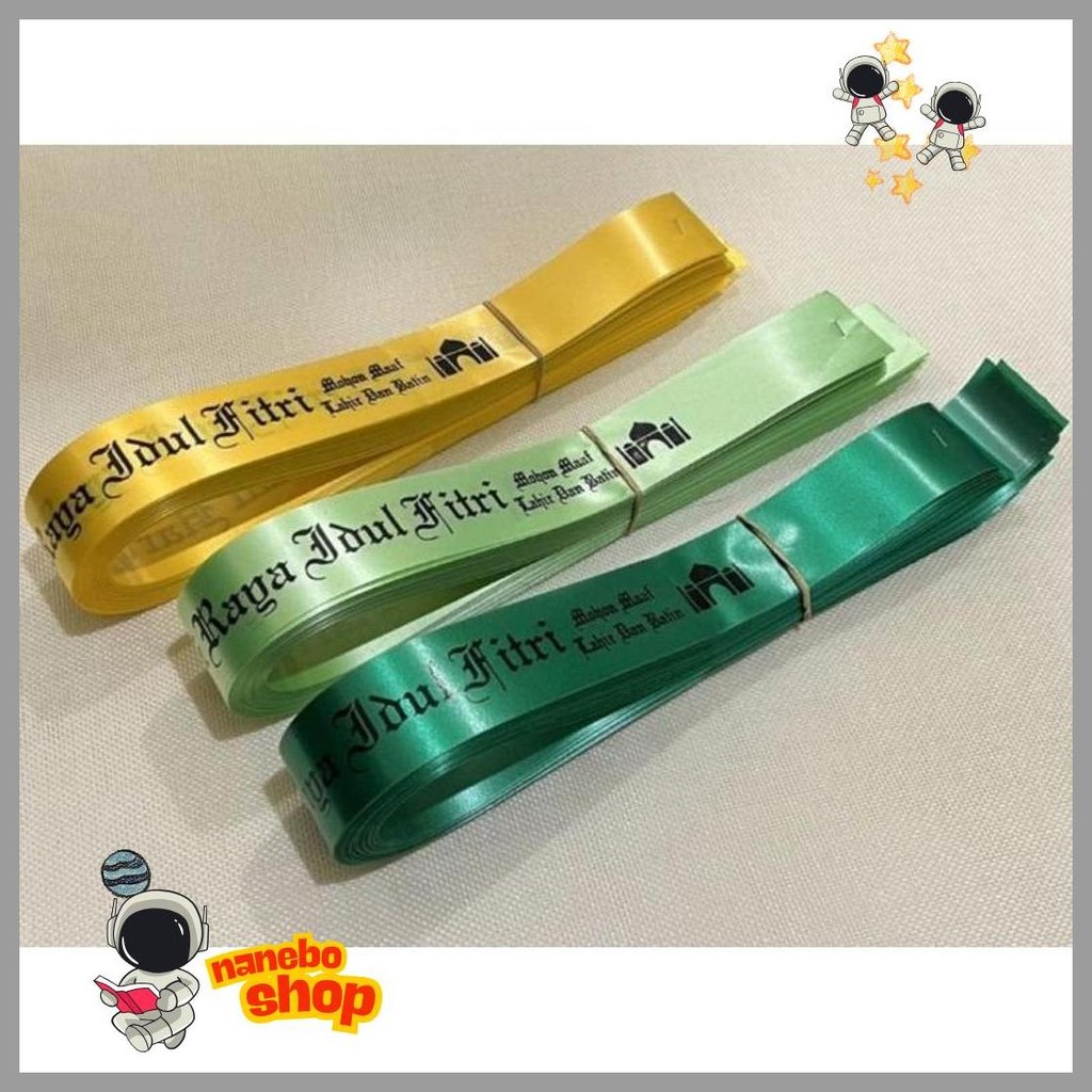 

Pita Jepang Lebaran 4 Cm / Pita Hiasan Parcel / Pita Lebaran / Pita Idul Fitri Murah