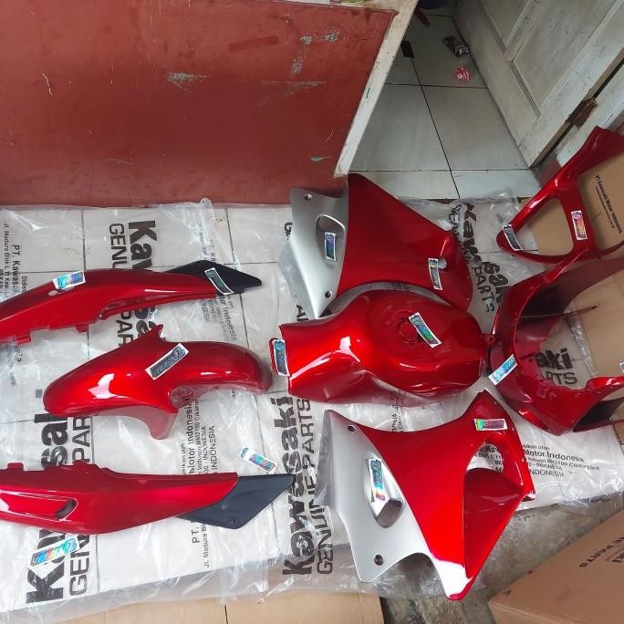 Promo BODY FULL SET FAIRING BARONG TANGKI NINJA RR OLD ZX CBU MERAH MARUN COD