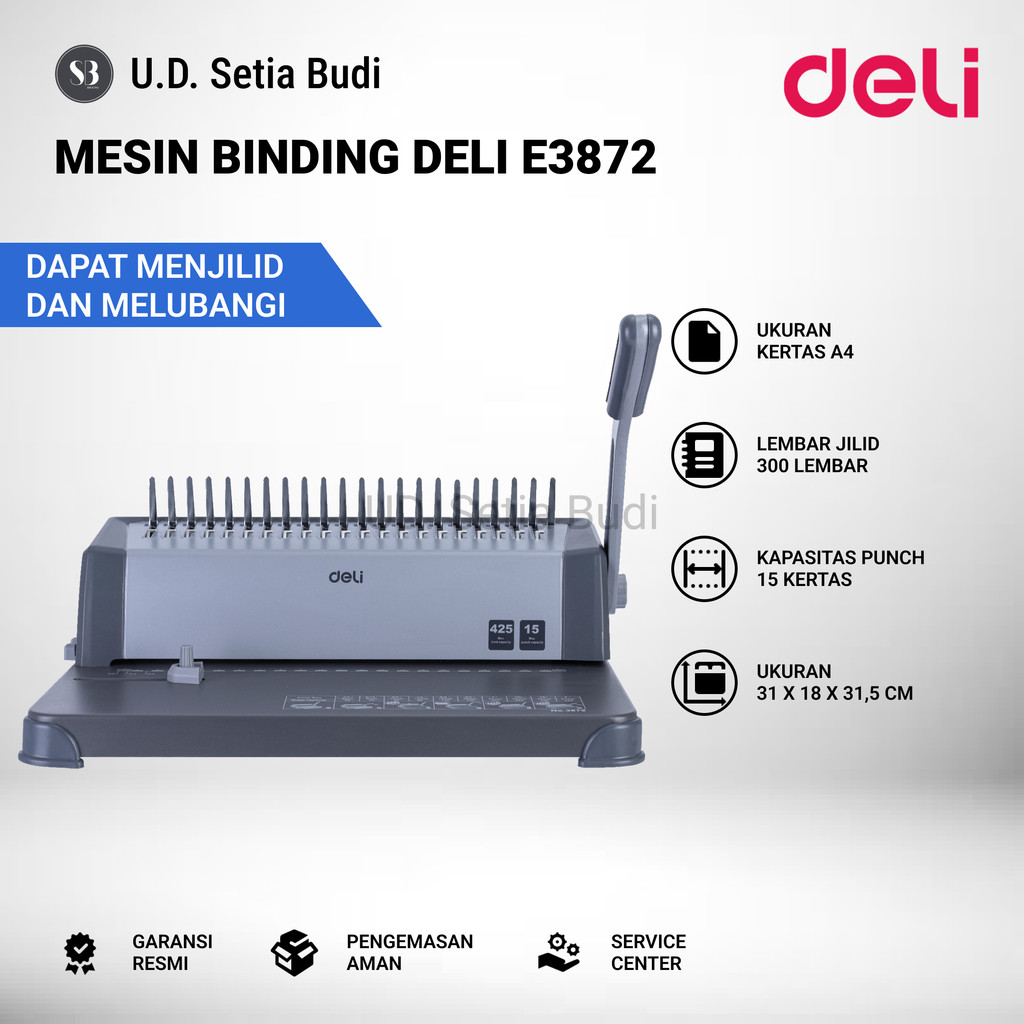 

Mesin Jilid Spiral Plastik Deli E3872 Mesin Binding Deli E 3872