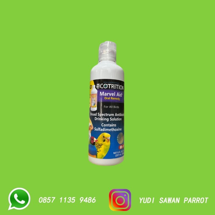 Marvel Aid Oral Remedy Vitamin Burung Macaw Afgrey Kakatua Nuri Conure