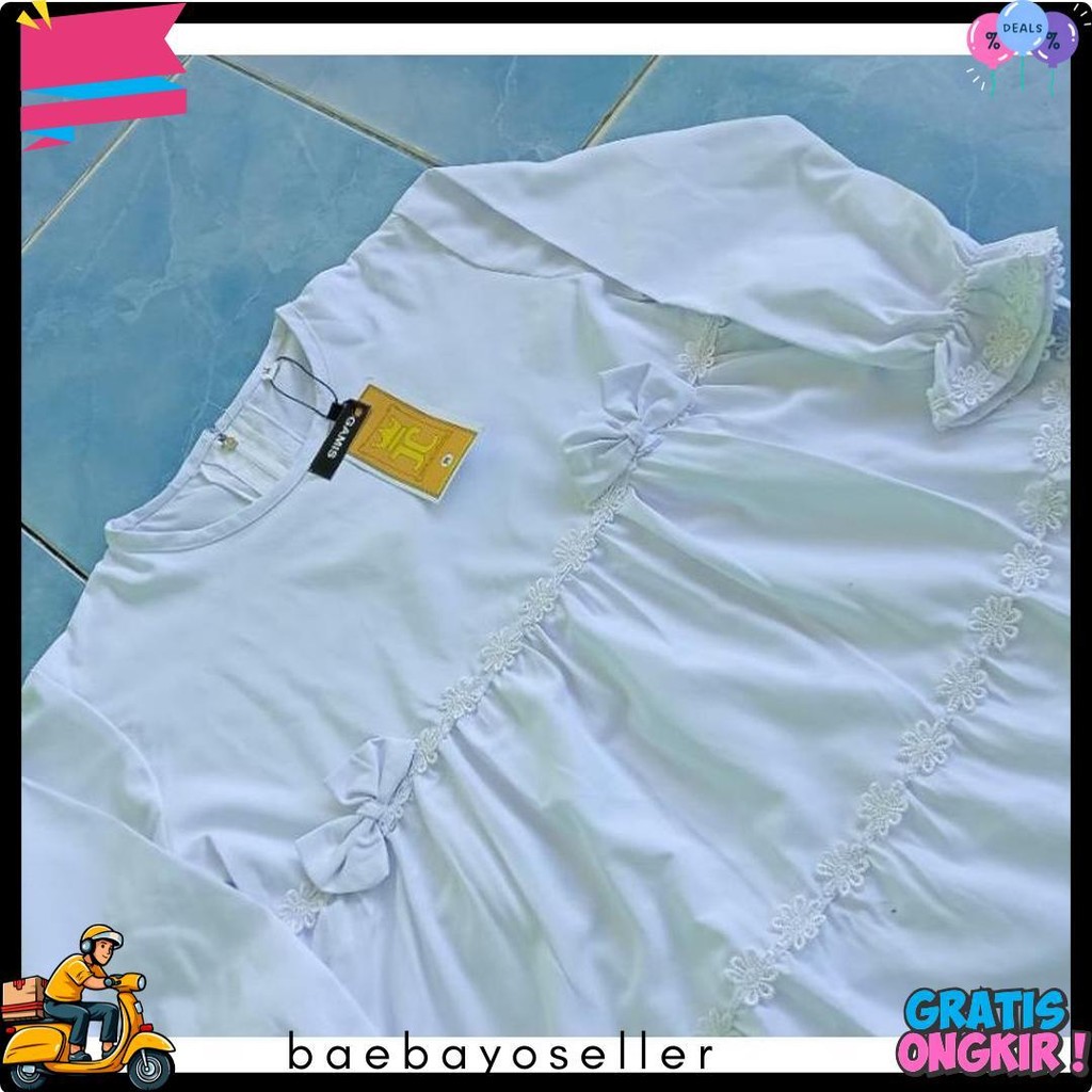 Gamis Anak Perempuan Putih | Gamis Manasik | Baju Sekolah Anak Perempuan Terlaris Produk Ini Banyak 