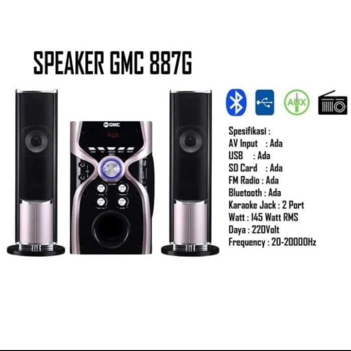 Speaker GMC 887G Speaker Karaoke Mulimedia Terbaru Berkualitas