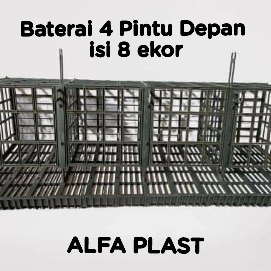 Kandang Baterai Ayam Bebek Petelur Plastik 4 Pintu Depan