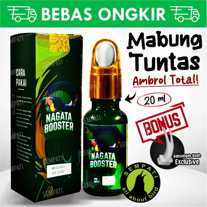 Nagata booster vitamin obat burung murai lovebird kacer atasi mabung