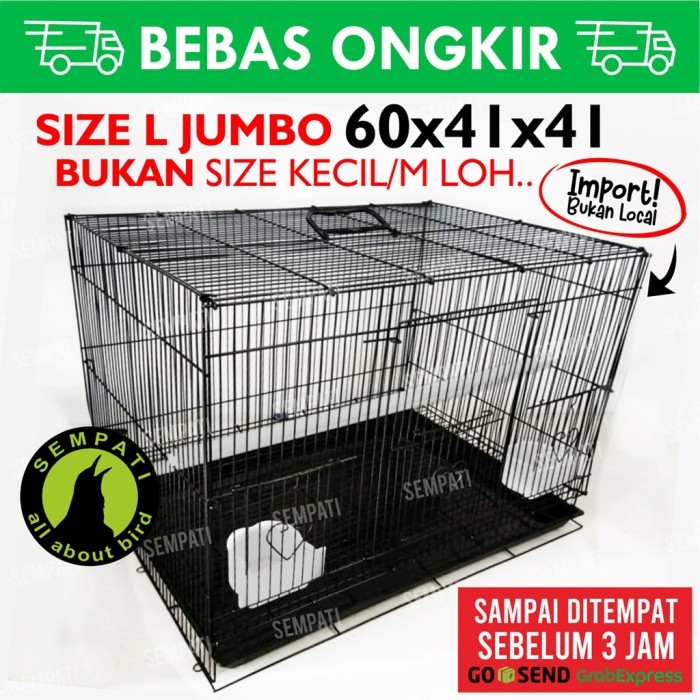 SANGKAR KANDANG BESI UMBARAN TEBAL LIPAT KOTAK UNTUK TERNAK