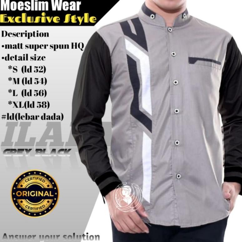 Stok Terbatas Koko Pria Santri Elrumi/Hilwa Koko Sinergi Gus Azmi Terlaris Seragam Hadroh Azzahir Te