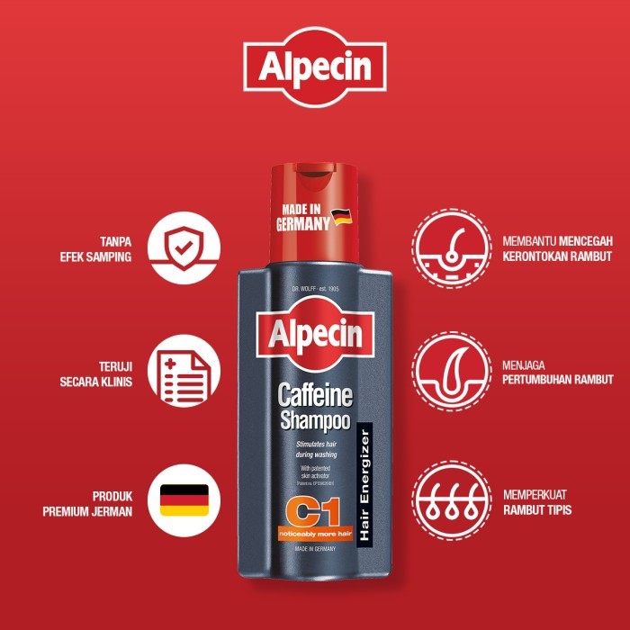Alpecin Kafein Shampo / Tonik - Rambut Rontok pada Pria