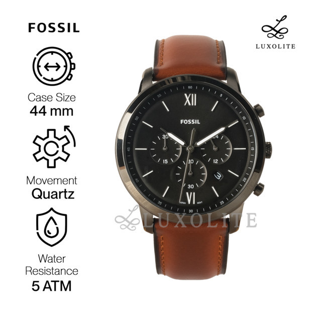 Fossil Jam Tangan Fs5512 Neutra Chronograph Amber Leather