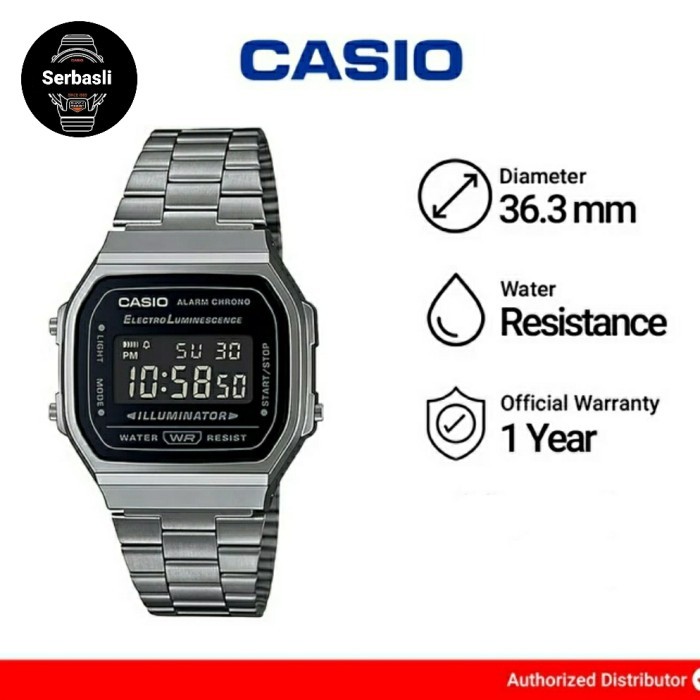 Jam Tangan Casio A168Wgg-1B
