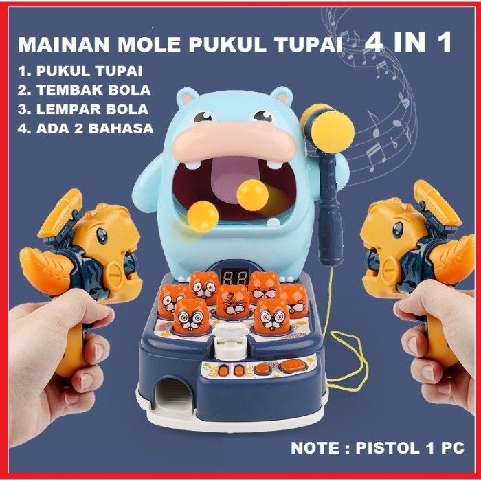 TERBARU Mainan Anak Hippo Beat Hamster Whack a Mole Super Seru PROMO