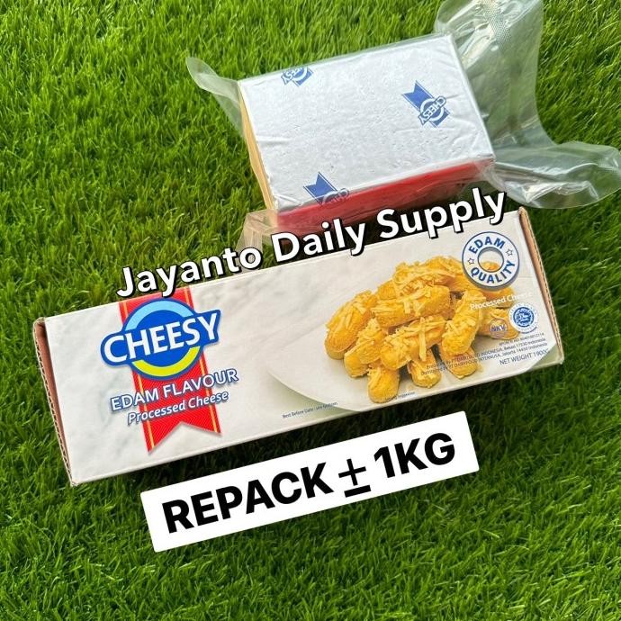 

Cheesy Keju Edam 1Kg Repack / Keju Untuk Kue Kering / Enak & Halal Pipinperdana