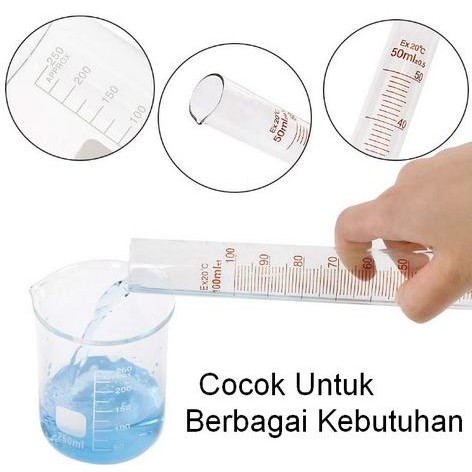GELAS UKUR KACA 100 ML / GELAS PENGUKUR CAIRAN BOMEX