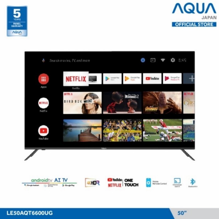$+$+$+$+] AQUA Android Smart TV LED 50 inch 50AQT6600UG / 50AQT6600