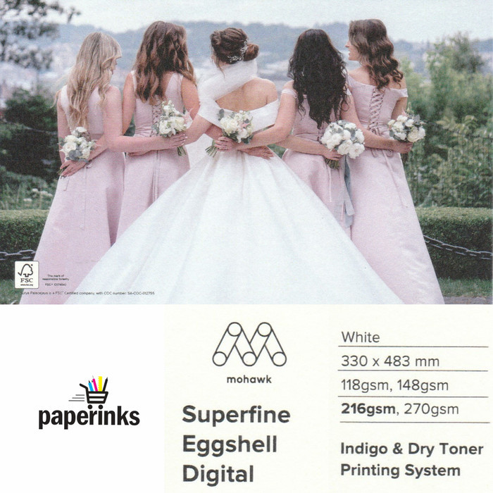 SUPERFINE EGGSHELL DIGITAL WHITE 216gsm Fancy Digital Paper