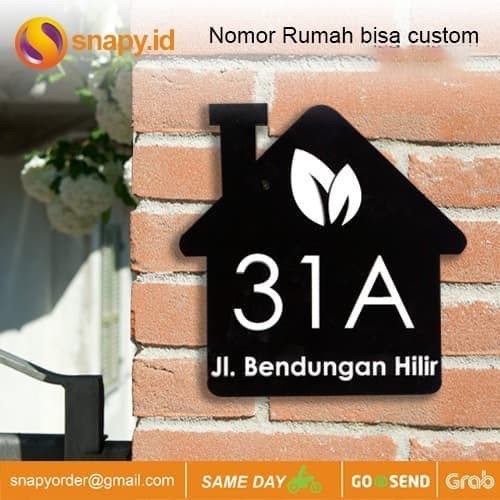 Nomor Rumah Akrilik Acrylic LED MURAH