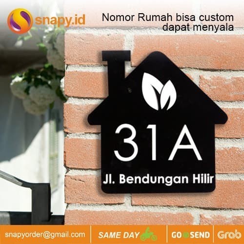 Nomor Rumah Akrilik Acrylic LED