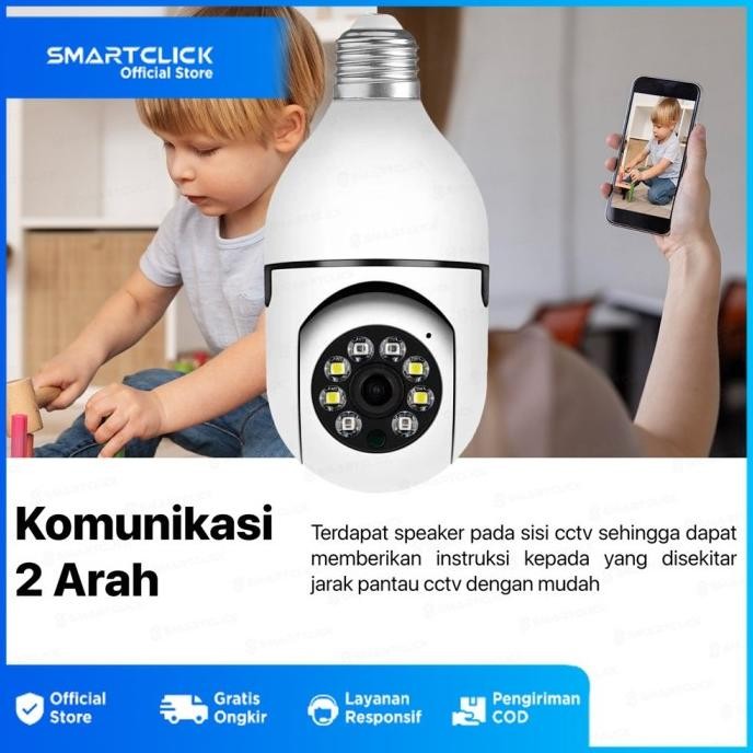 CCTV WIFI 360 DERAJAT 1080P 3MP LAMPU IP KAMERA CCTV 3D YCC365 PLUS