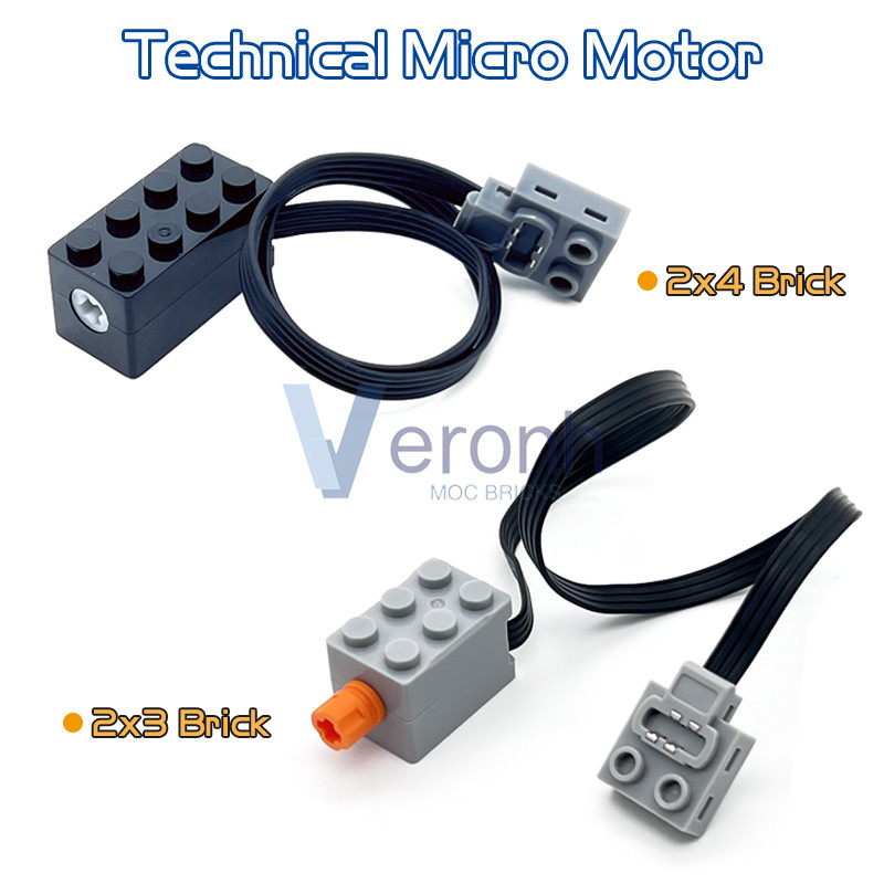 JD 2x3 2x4 Brick Micro Motor Compatible All Brand Technical Power Functions Kit MOC Building Blocks 