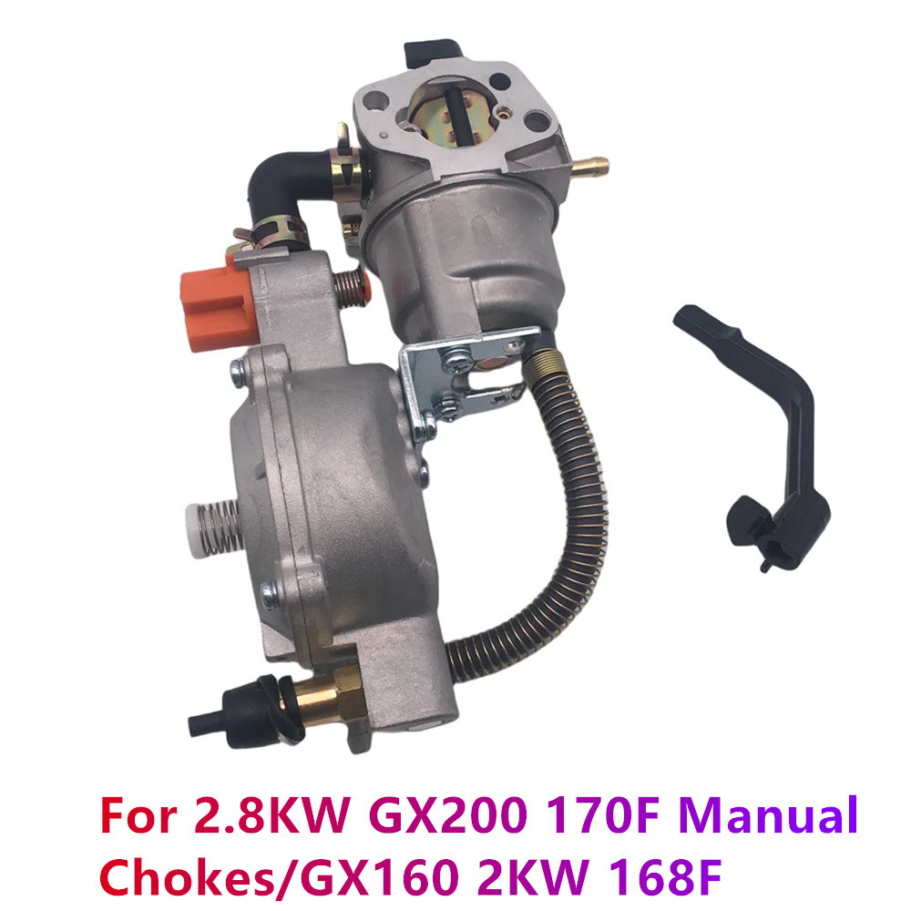JD Generator Dual Fuel Carburetor LPG NG Conversion Kit Manual Chokes For 2.8KW GX200 170F For GX160