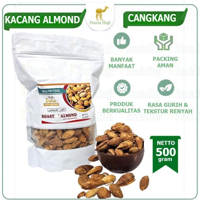 

Kacang Almond Roasted ( Kacang Panggang ) In shell USA /500gr Murah the best