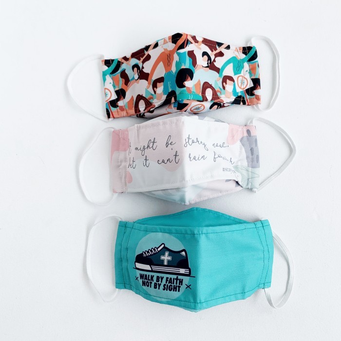 MASKER 3D CUSTOM PRINT 3PLY SATUAN READY YAA