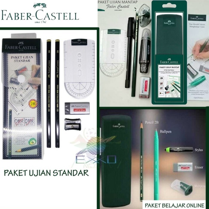 

TERBARU! Faber Castell PAKET UJIAN STANDAR / PAKET BELAJAR ONLINE Alat Tulis