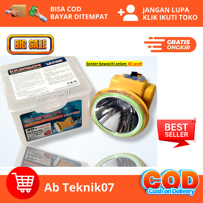 senter kepala selam kawachi 40watt ly.740