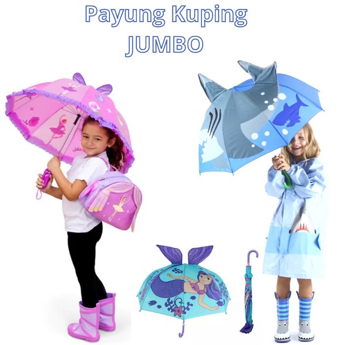 PROMO PAYUNG ANAK KUPING JUMBO BESAR KARAKTER ANIMAL DISNEY ANAK TK SD LUCU KODE 736