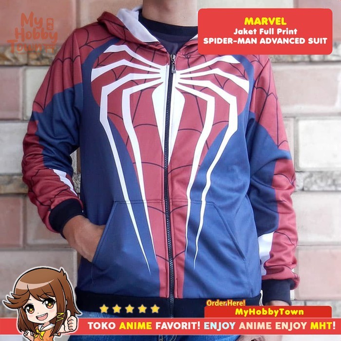 Jaket Superhero Marvel Full Print Spiderman