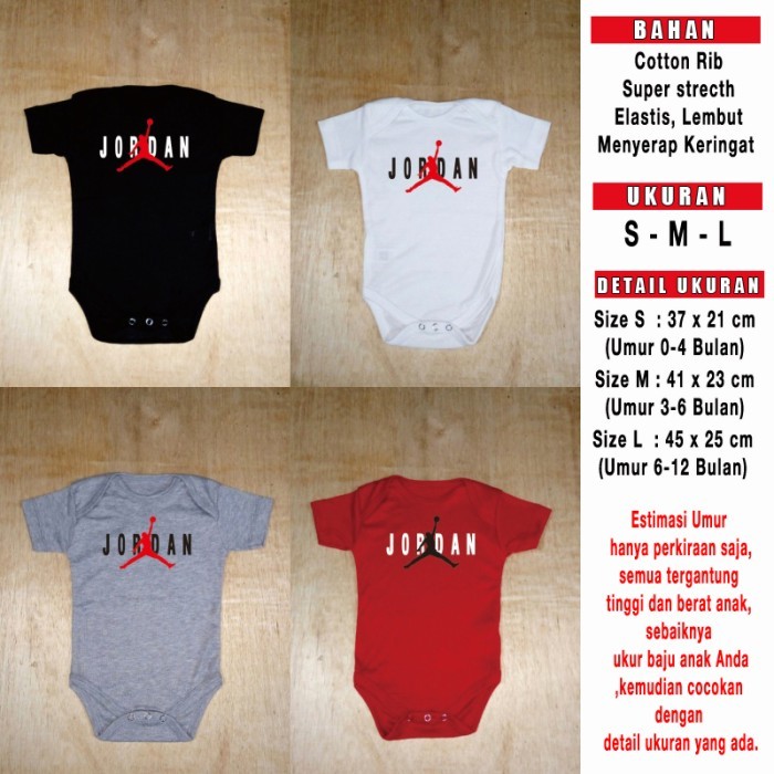 Baju Bayi air Jordan basket basketball kado newborn romper kaos