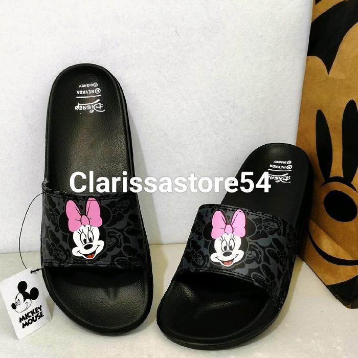 TERPERCAYA SANDAL SELOP MINIE MOUSE KARAKTER - SANDAL COUPLE - CEWEK DEWASA DAN ANAK-ANAK - SIZE