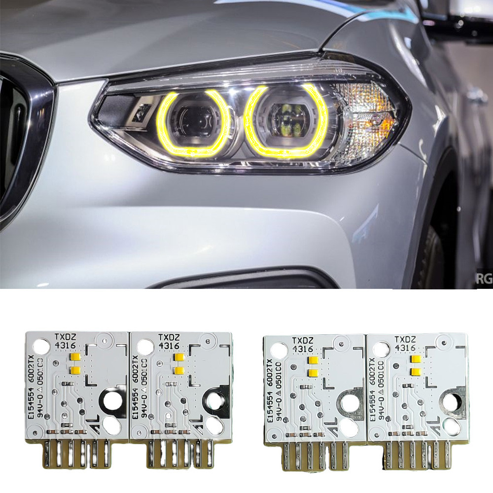 REYES Yellow Blue Red Angel Eyes DRL For BMW 2019-2021 X3 G01 F97 X4 G02 F98 LED Headlight Daytime R