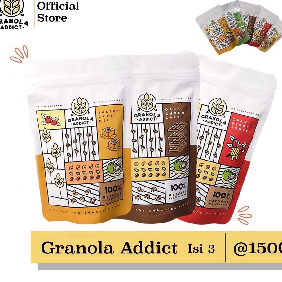 

Granola Addict Paet Ii 3 150Gram Dar Choco Cinnamon Cranberry Caramel Pandan Wangi