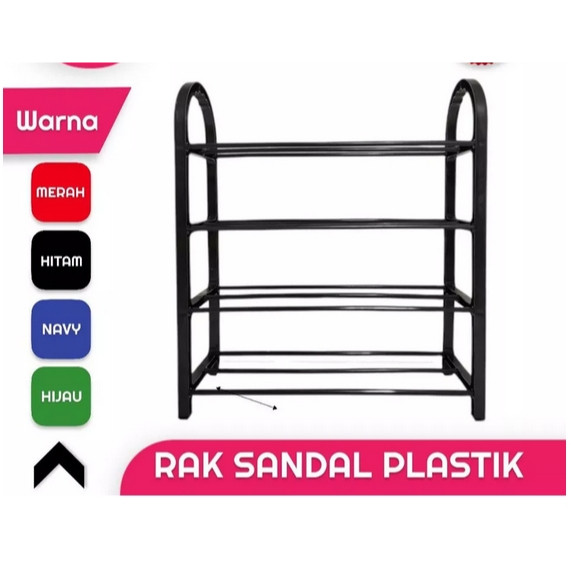 Discount [Ol] Rak Sandal 4 Susun Tempat Rak Sepatu Sandal 4 Tingkat Rak Plastik Rak 4 Susun