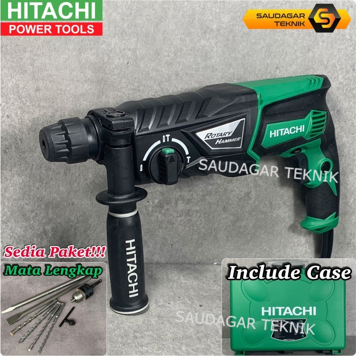 Mesin Bor Bobok Beton Tembok Hitachi 3 Mode Sds Plus Rotary Hammer Hitachi 26mm Mata Bobok SDS +
