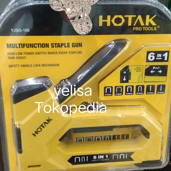 

Promo Hotak Multifunction Staple Gun YJSG196 6in1 steples tembak COD
