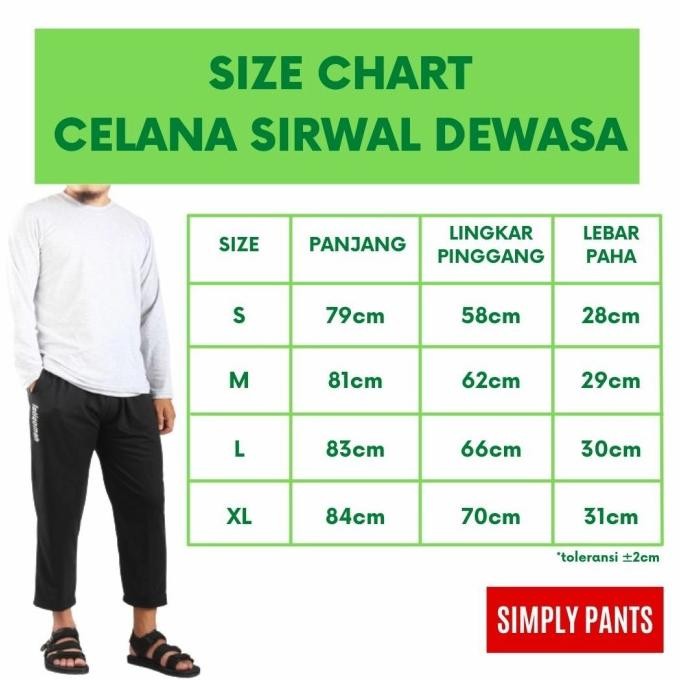 Celana Sirwal Dewasa Celana Harian Celana Cingkrang 7/8 Kualitas Terbaik