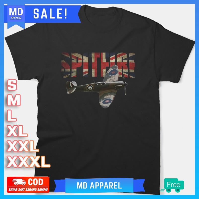 Baju RAF Supermarine Spitfire T shirt ww2 Fighter
