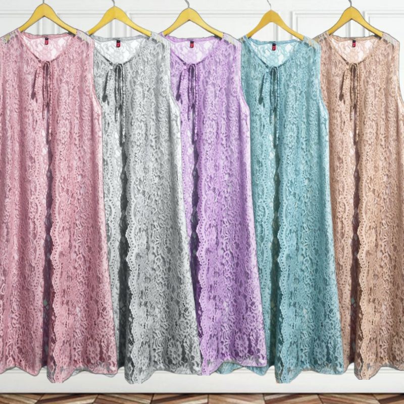 CUCI GUDANG Outer Brukat JUMBO Clara Cardigan Brokat Panjang Premium Luaran Pesta Kondangan Rompi