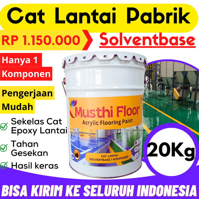 Cat Lantai Pabrik Cat Lantai Gudang Solventbase Sekelas Epoxy 20Kg